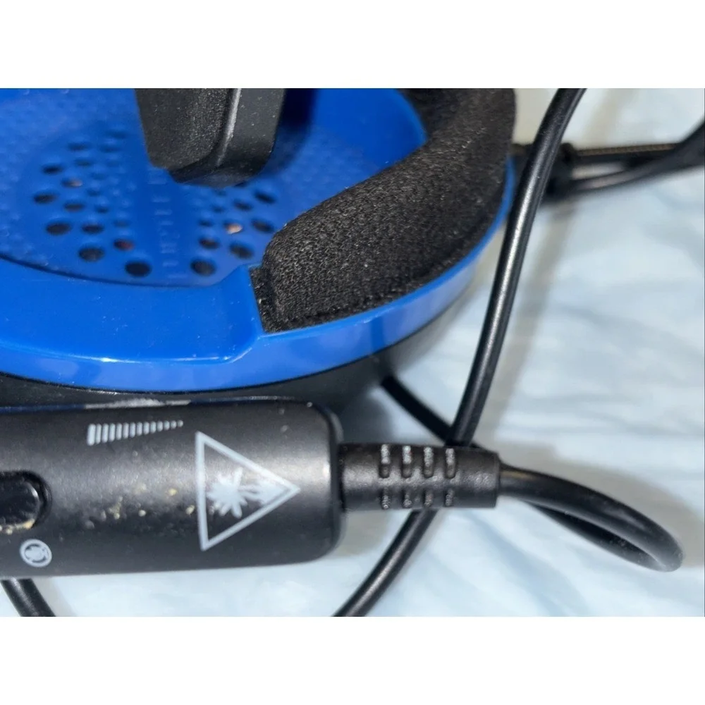 Turtle Beach Recon Chat Gaming Headset Blue Black 3.5mm Tested Working